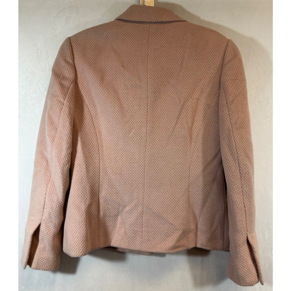 FENN WRIGHT MANSON Size 10 Angora WOOL BLEND PinkBLAZER JACKET Lined Textured - Picture 4 of 7